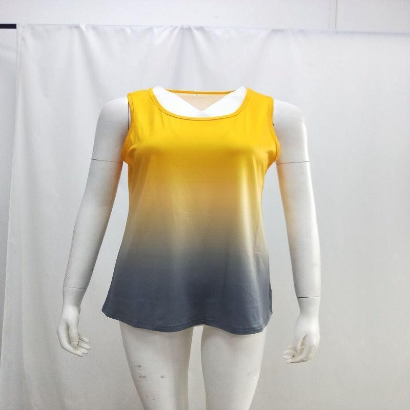 Women Rainbow Gradient T-Shirt Vest - Glooosy Store