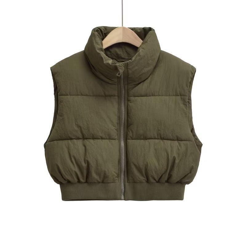 Women's Fashion Casual Padded Short Jacket Vest - Glooosy Store