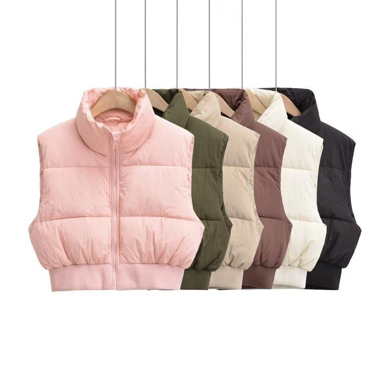 Women's Fashion Casual Padded Short Jacket Vest - Glooosy Store