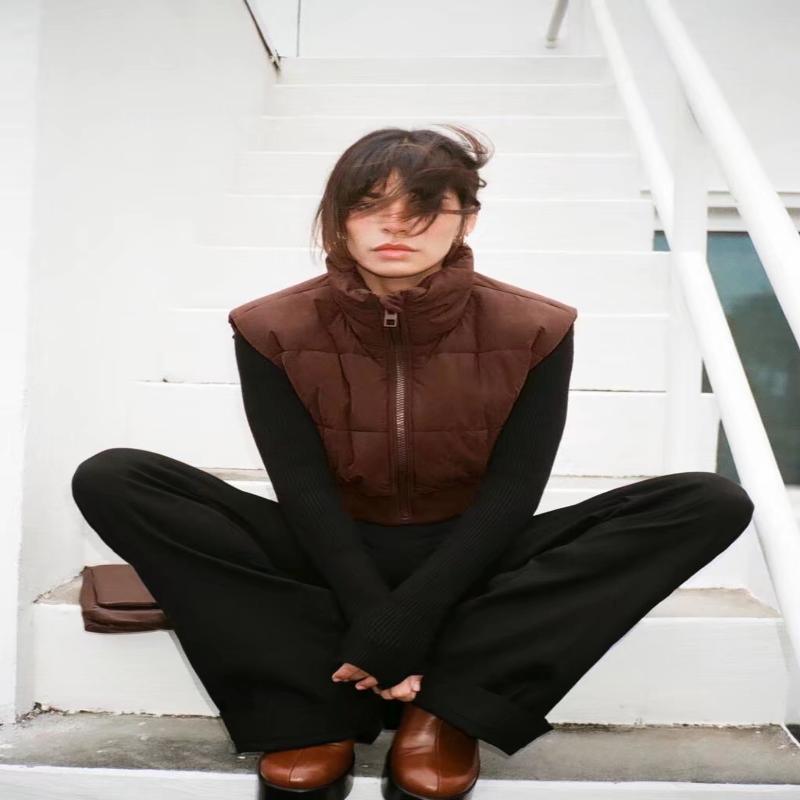 Women's Fashion Casual Padded Short Jacket Vest - Glooosy Store