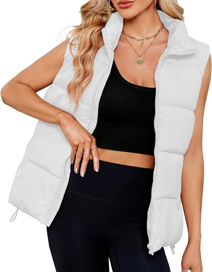 Women's Fashion Sleeveless Stand-Up Collar Padded Vest - Glooosy Store