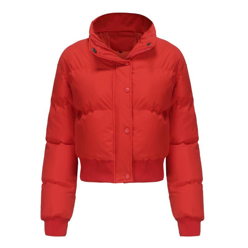 Women's short padded puffer jacket