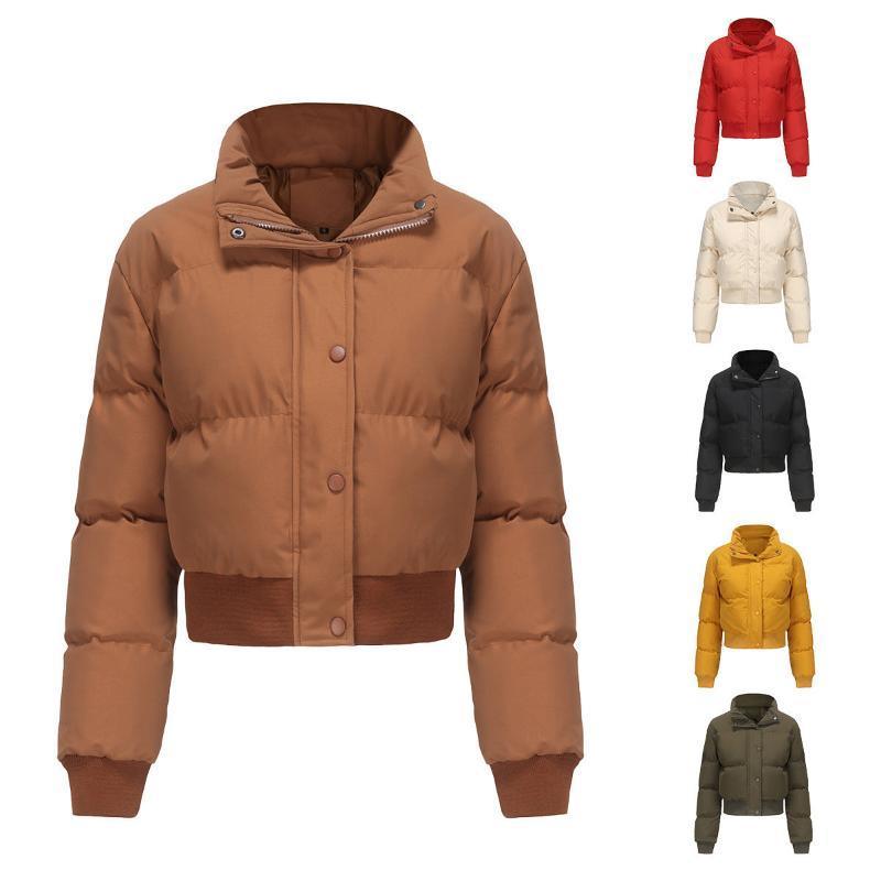 Women's short padded puffer jacket