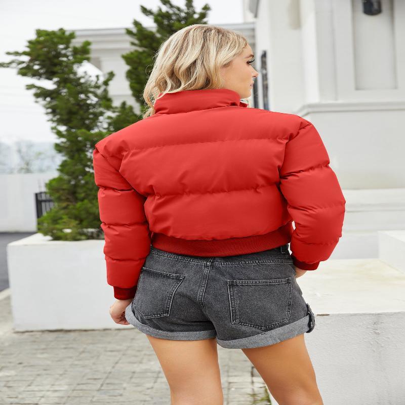 Women's short padded puffer jacket