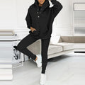 Women's loose hooded sports outfit