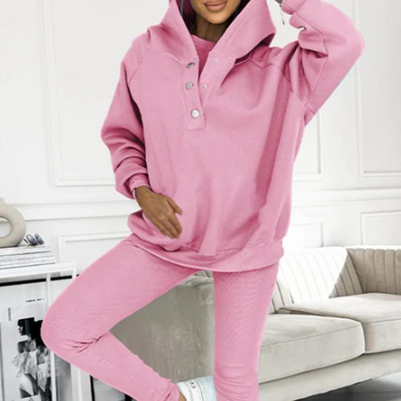 Women's loose hooded sports outfit