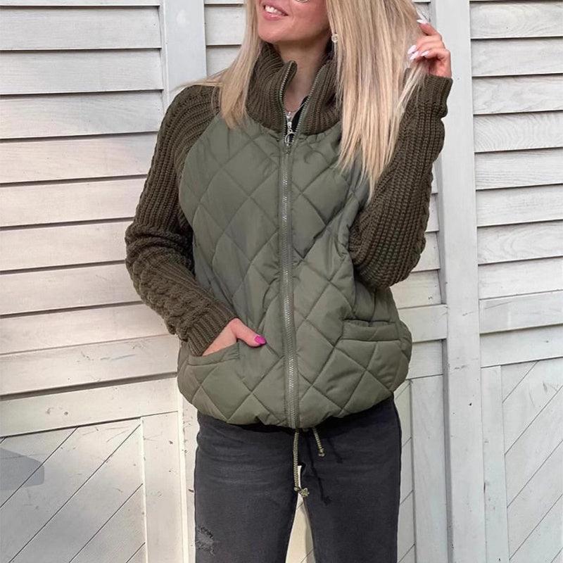 Women's button-up knitted jacket