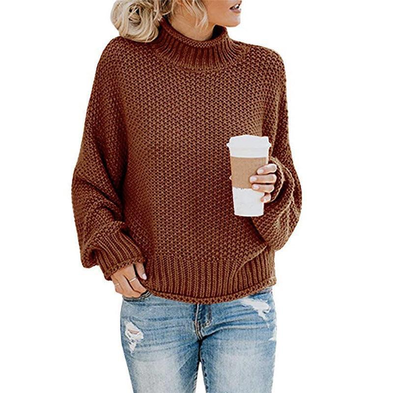 Women's warm turtleneck sweater