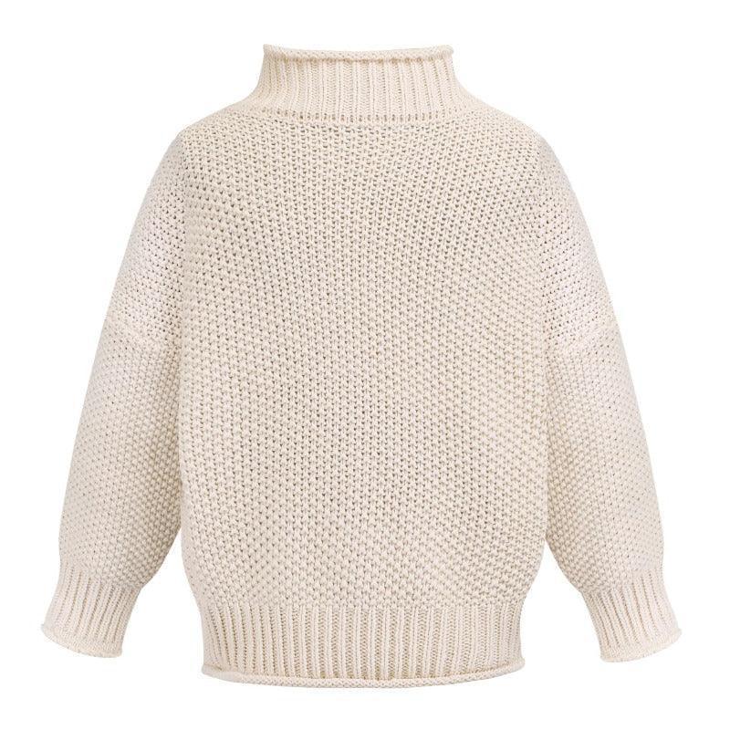 Women Thick Thread Turtleneck Knitted Pullover - Glooosy Store