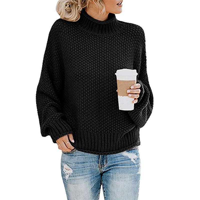 Women's warm turtleneck sweater