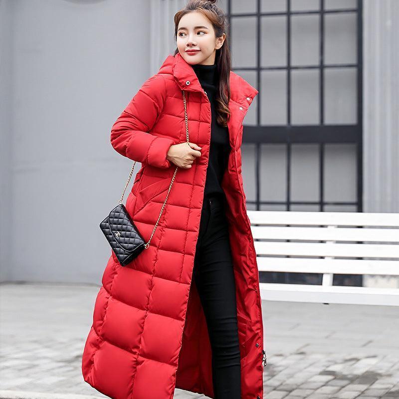 Women's long padded slim jacket