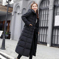 Women's long padded slim jacket