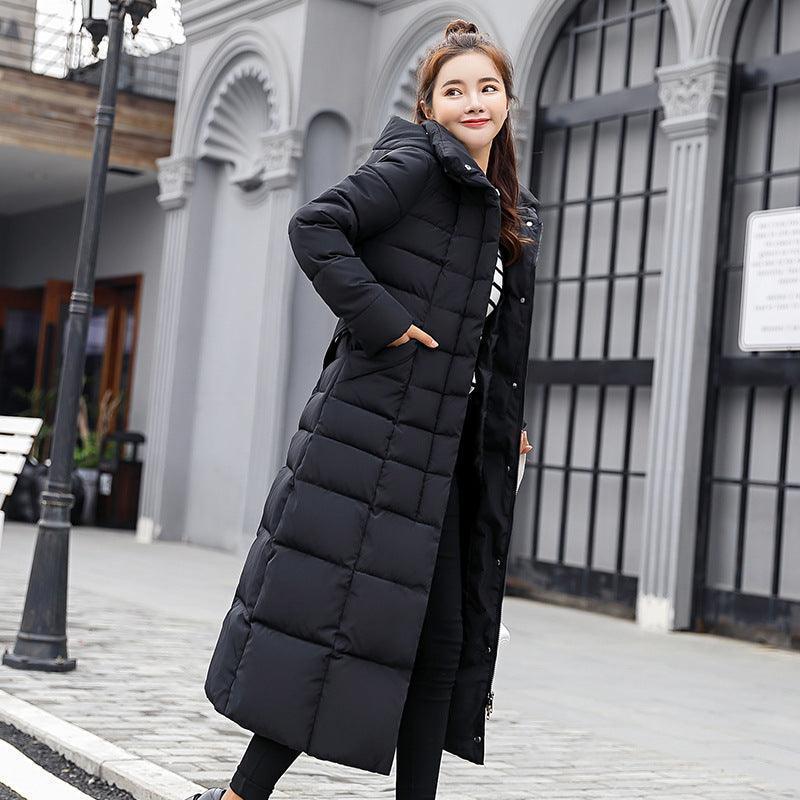 Women's long padded slim jacket